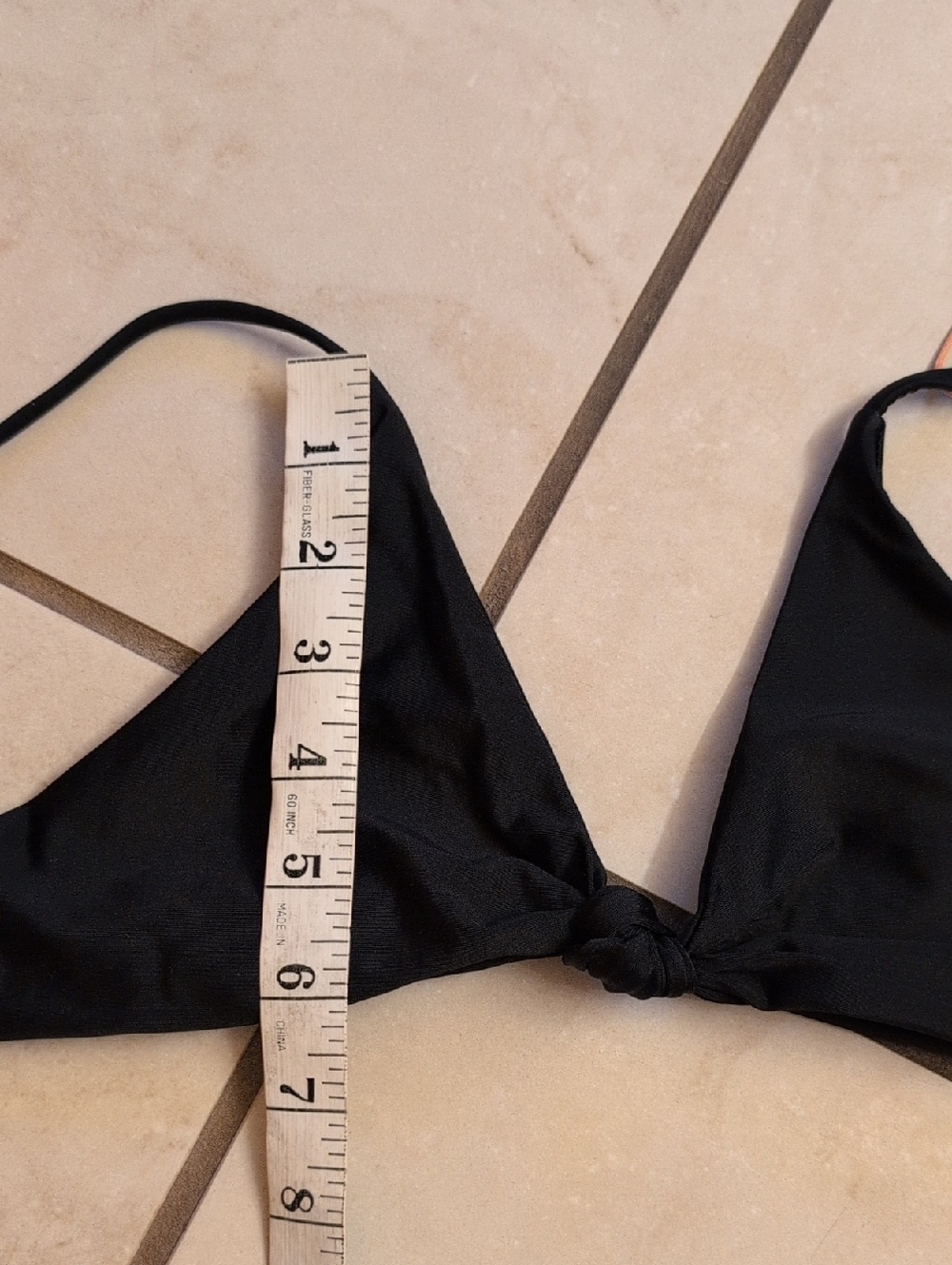 NWT Quince Bikini Top Black Italian Knot Front Size M - Picture 5 of 5